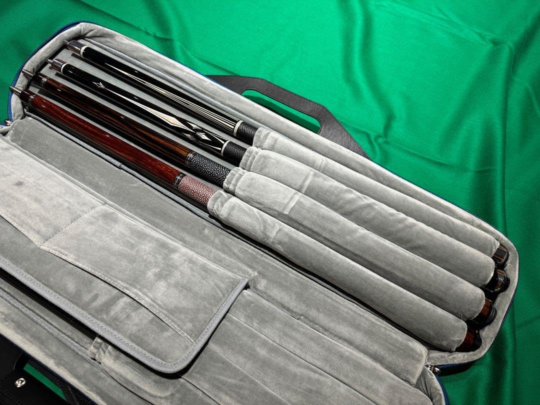 高級ビリヤードキューケース 4B×4S ブルー リュックタイプ 軽量 2025年